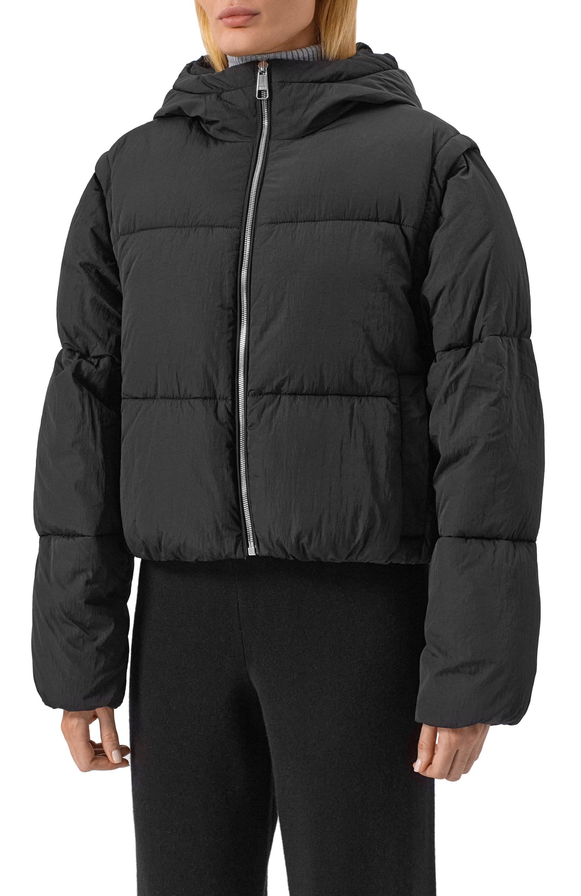 Пуховик BOSS ORANGE черного цвета по цене 38350 руб., арт. 50548028, фото 6 Пуховик BOSS ORANGE, арт. 50548028, фото 6