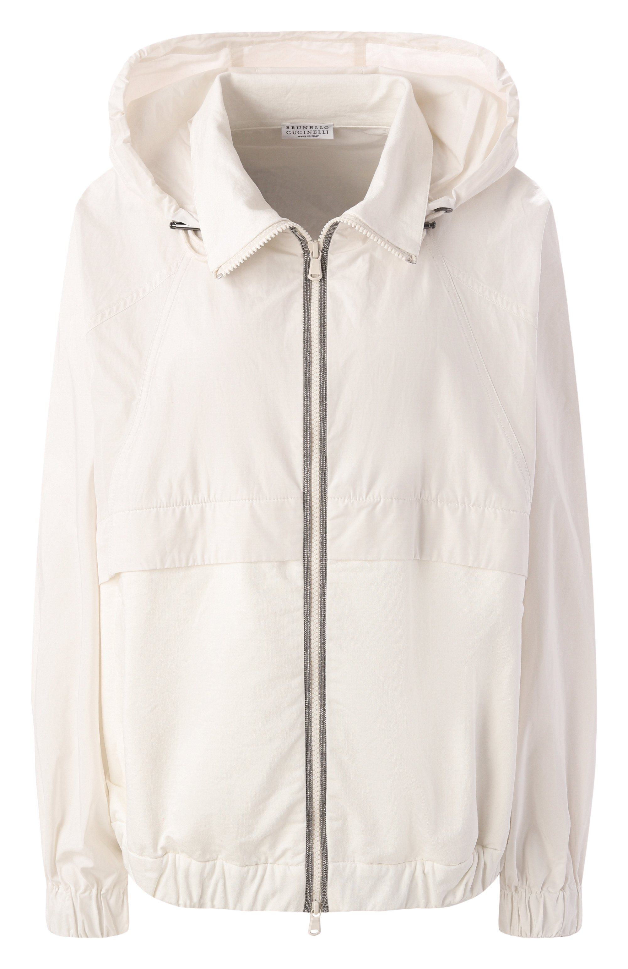 Ветровка BRUNELLO CUCINELLI белого цвета по цене 330500 руб., арт. MB574EP406, фото 1 Ветровка BRUNELLO CUCINELLI, арт. MB574EP406, фото 1
