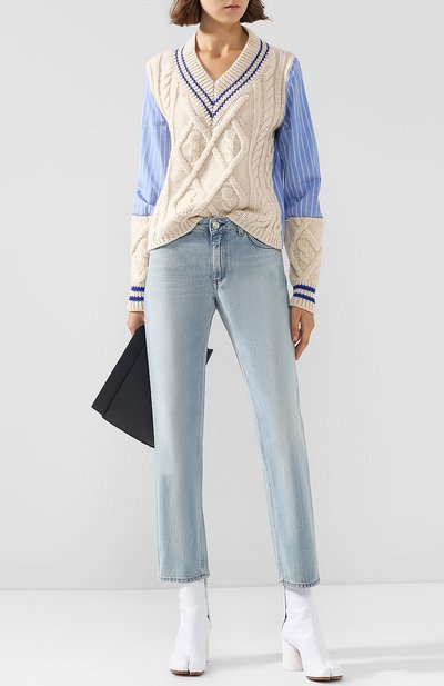 Кожаные ботильоны на устойчивом каблуке MAISON MARGIELA, арт. S58WU0161/SY0436, фото 2