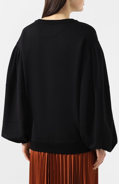 Хлопковый свитшот VALENTINO черно-белого цвета по цене 128500 руб., арт. RB0MF00U4L4, фото 4 Хлопковый свитшот VALENTINO, арт. RB0MF00U4L4, фото 4