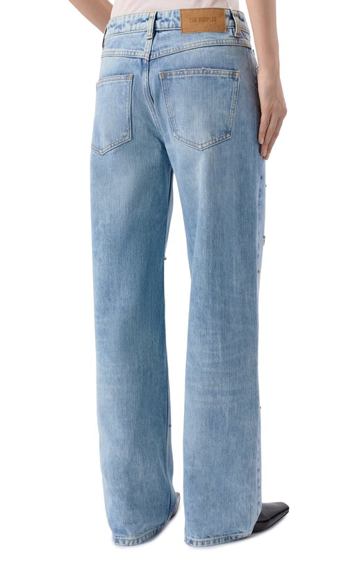 Джинсы с отделкой стразами The Kooples FJEA31006J Голубой  FJEA31006J Фото 4