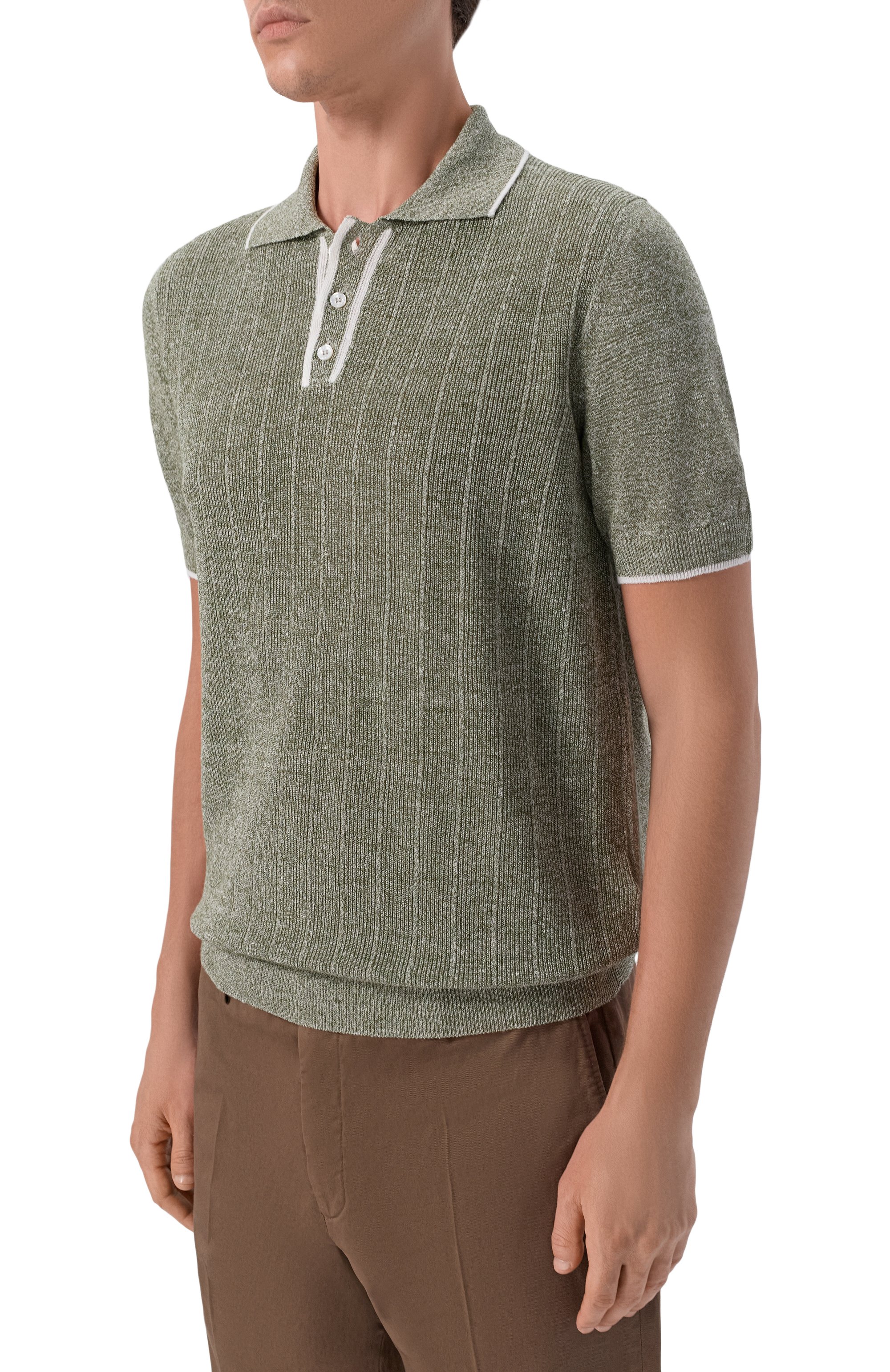 Поло изо льна и хлопка FEDELI, арт. MU005870/IRLANDA BIC, фото 3