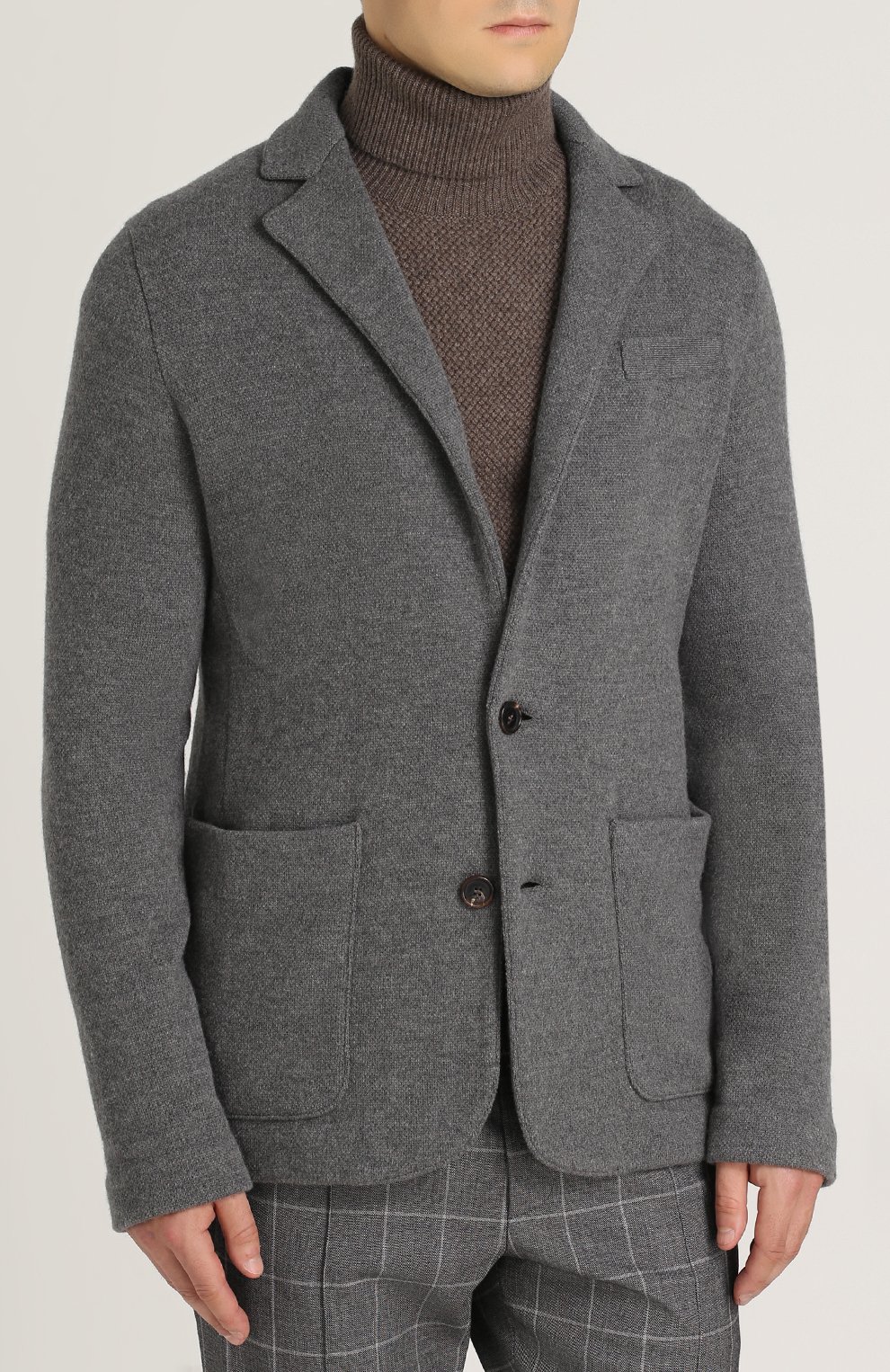 Однобортный пиджак из смеси шерсти и кашемира RALPH LAUREN, арт. 790662913, фото 3