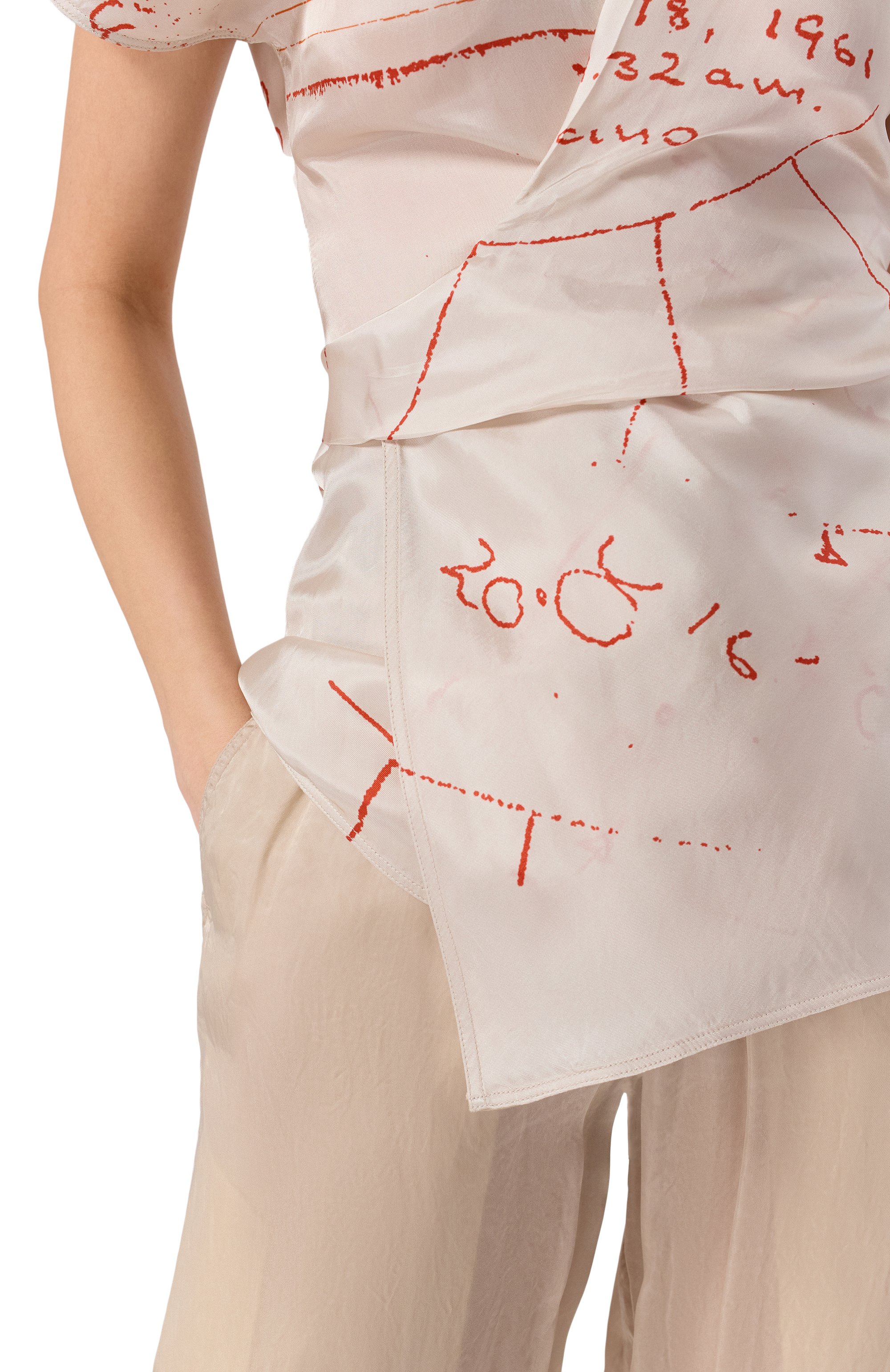 Атласная блузка RICK OWENS, арт. RP01F6233/KP1, фото 5