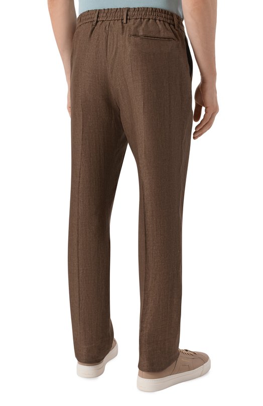 Льняные брюки Berwich SPIAGGIA 20/VT1502 Коричневый  SPIAGGIA 20/VT1502 Фото 4