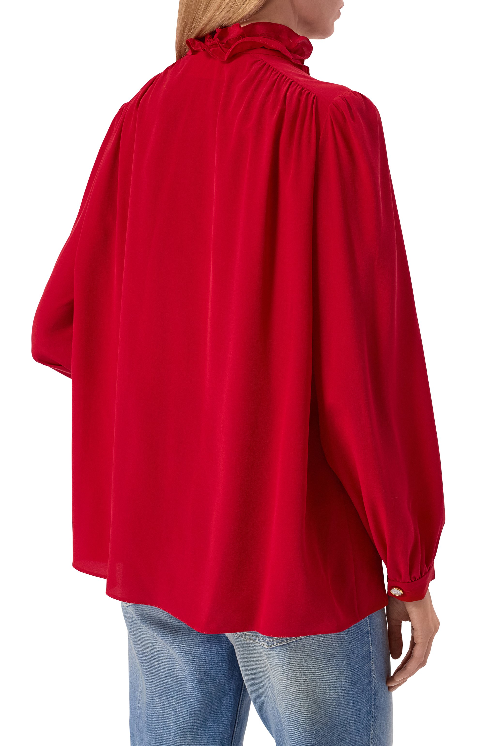 Шелковая блузка VALENTINO, арт. 6B3AB77590F, фото 4