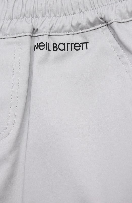 Хлопковые шорты Neil Barrett Kids Серый, фото 3