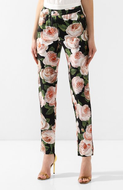 Шелковые брюки DOLCE & GABBANA, арт. FTAPVT/HS10B, фото 3