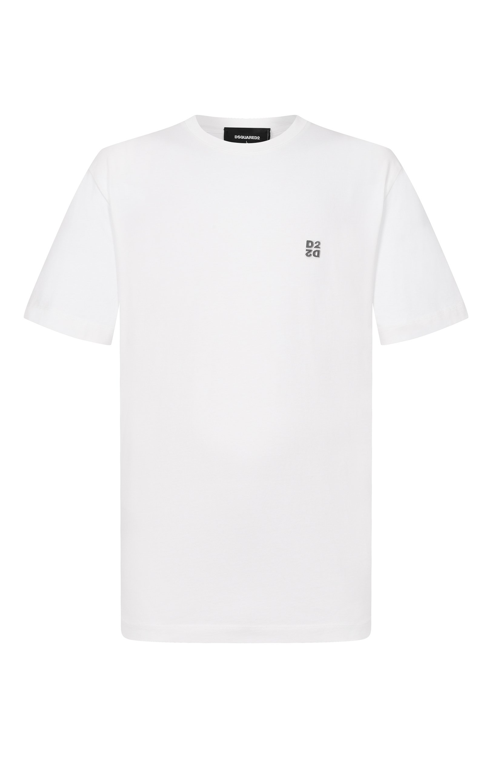Хлопковая футболка DSQUARED2 белого цвета по цене 35100 руб., арт. S74GD1594/D20136, фото 1 Хлопковая футболка DSQUARED2, арт. S74GD1594/D20136, фото 1