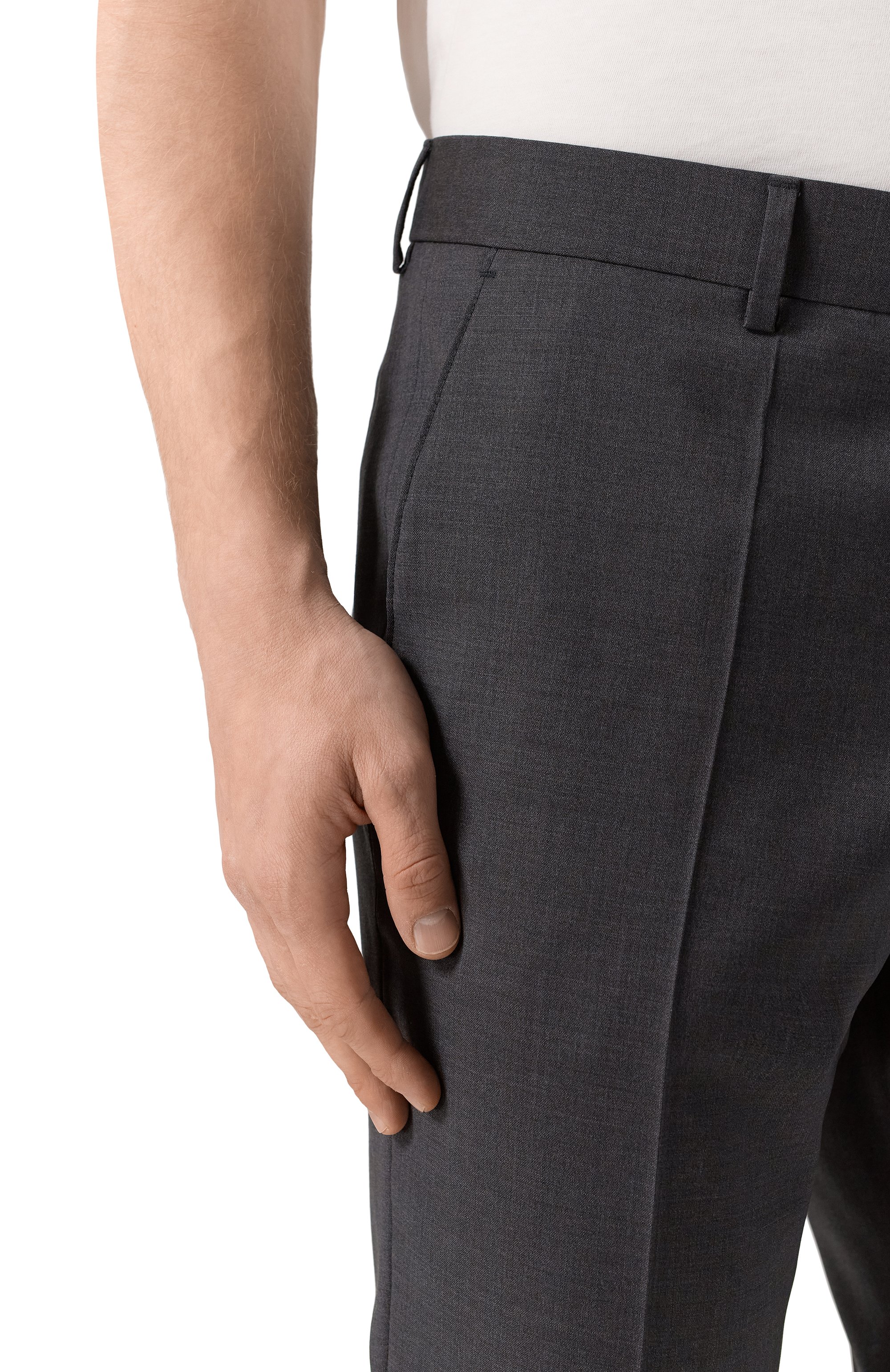 Шерстяные брюки BOSS, арт. 50537573, фото 5