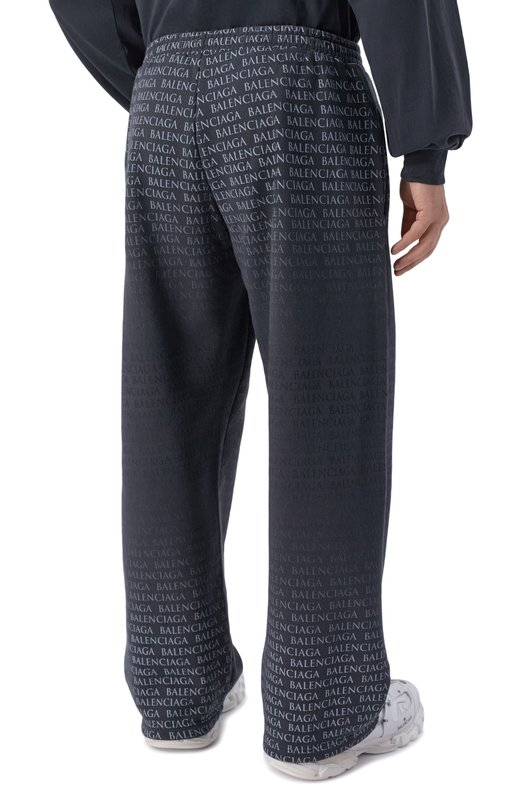 Хлопковые брюки Balenciaga 846917/TTV05 Серый  846917/TTV05 Фото 4