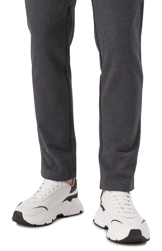 Кожаные кроссовки Daymaster Dolce & Gabbana CS1791/AX589 Белый  CS1791/AX589 Фото 3