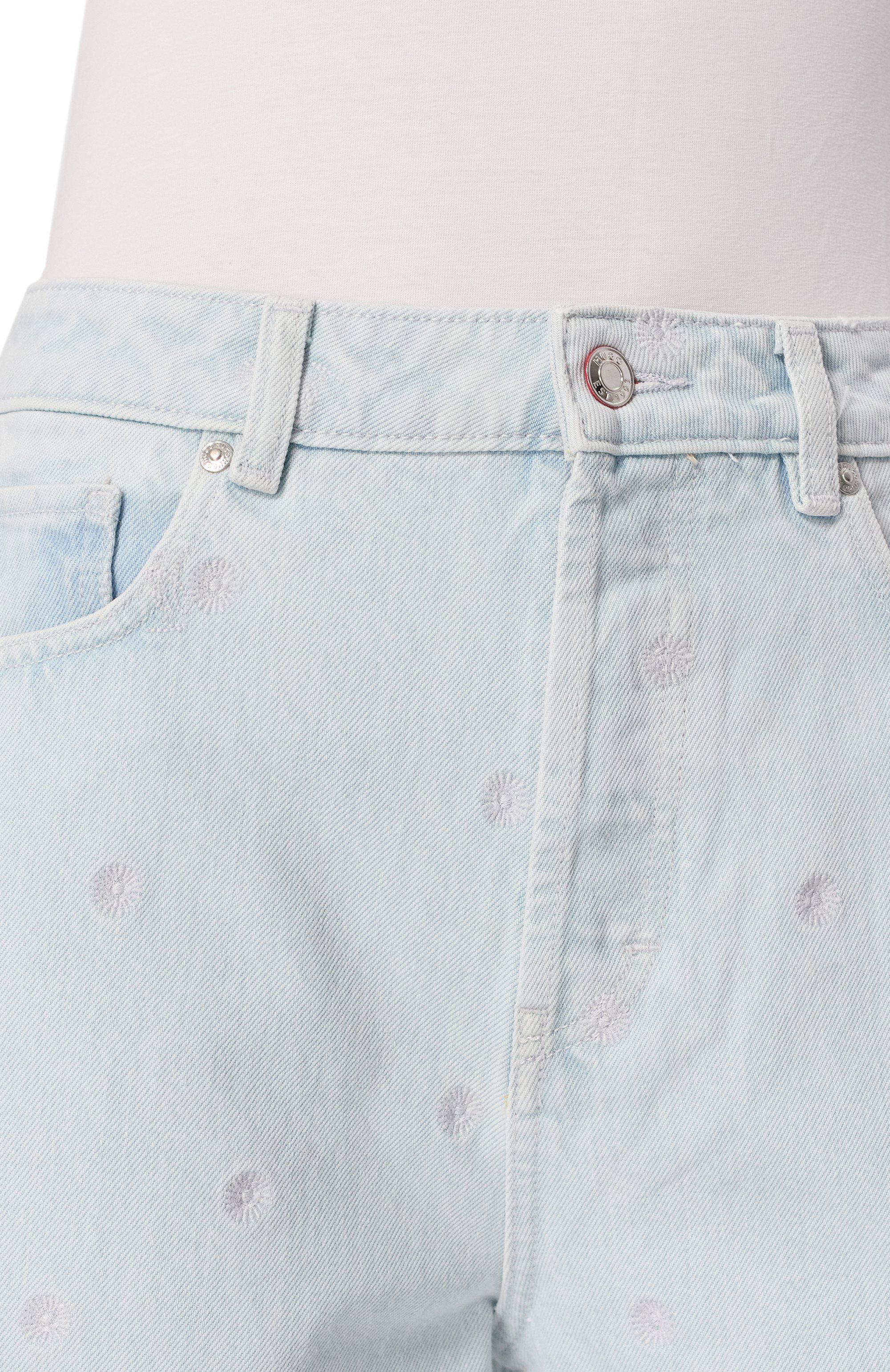 Джинсы HUGO голубого цвета по цене 22450 руб., арт. 50535135, фото 5 Джинсы HUGO, арт. 50535135, фото 5