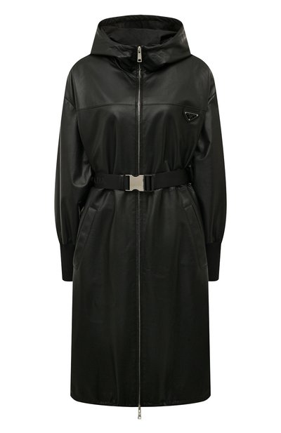 Женское кожаное пальто PRADA, арт. 56A014-1WDV-F0002