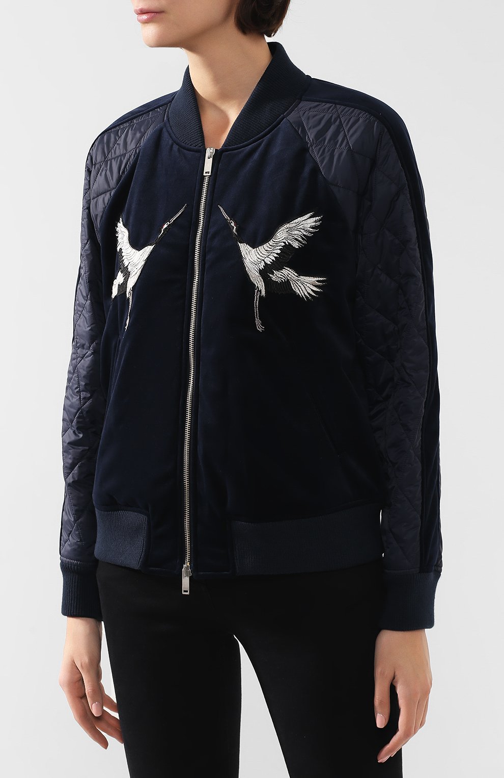 Бомбер GOLDEN GOOSE DELUXE BRAND синего цвета по цене 69050 руб., арт. G35WP069.A1, фото 3 Бомбер GOLDEN GOOSE DELUXE BRAND, арт. G35WP069.A1, фото 3