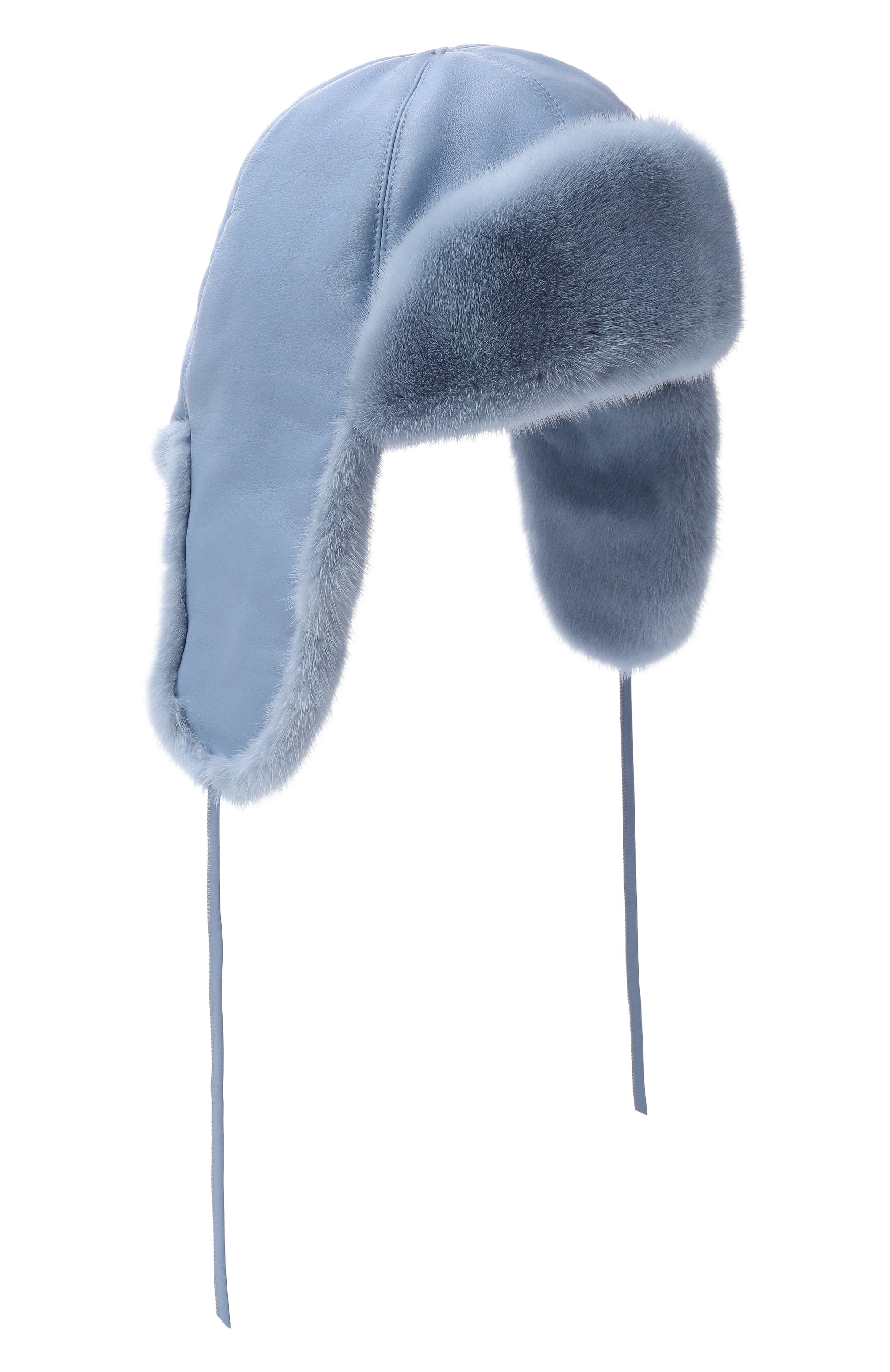 Кожаная шапка-ушанка с отделкой из норки FURLAND, арт. 0242502110174600000, фото 1