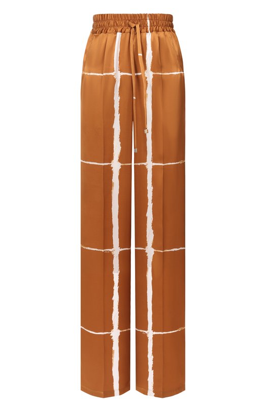 Атласные брюки Kiton D48122K0873G07 Коричневый D48122K0873G07