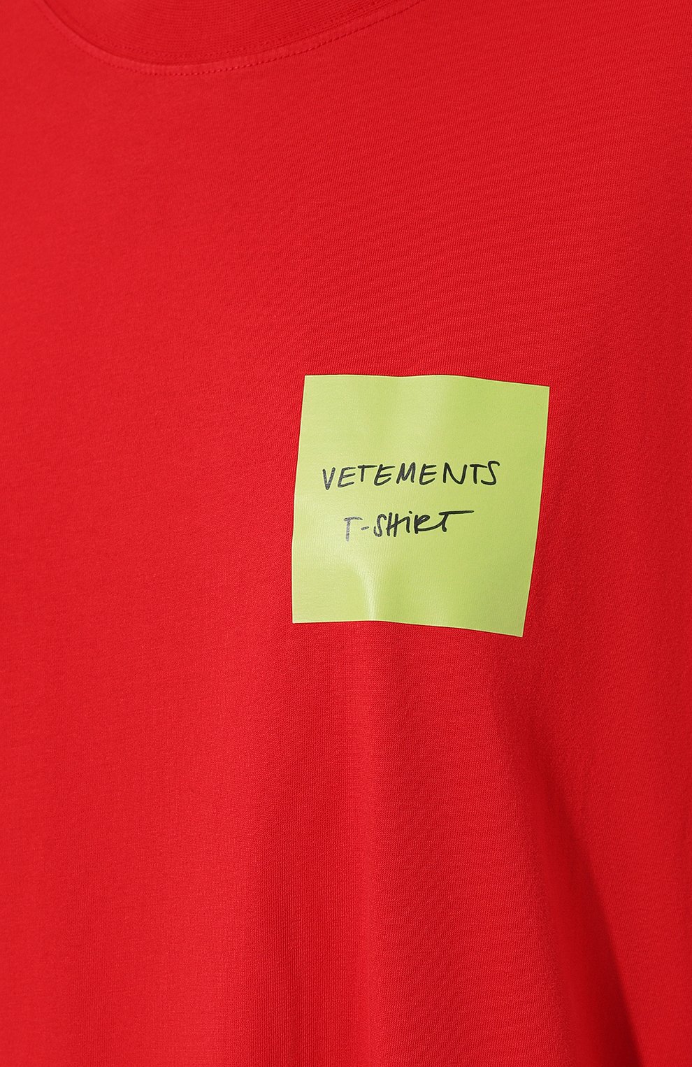 Хлопковое платье VETEMENTS красного цвета по цене 87800 руб., арт. UE54TR300R, фото 5 Хлопковое платье VETEMENTS, арт. UE54TR300R, фото 5