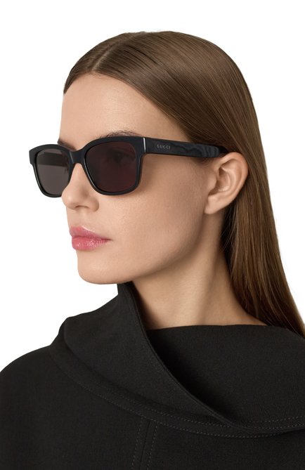 Женские солнцезащитные очки GUCCI коричневого цвета, арт. GG1716S 004 | Фото 2 (Нос: Не проставлено; Региональные ограничения белый список (Axapta Mercury): Не проставлено)