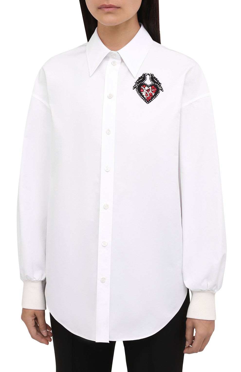 Хлопковая рубашка ALEXANDER MCQUEEN, арт. 666910/QAAAY, фото 3