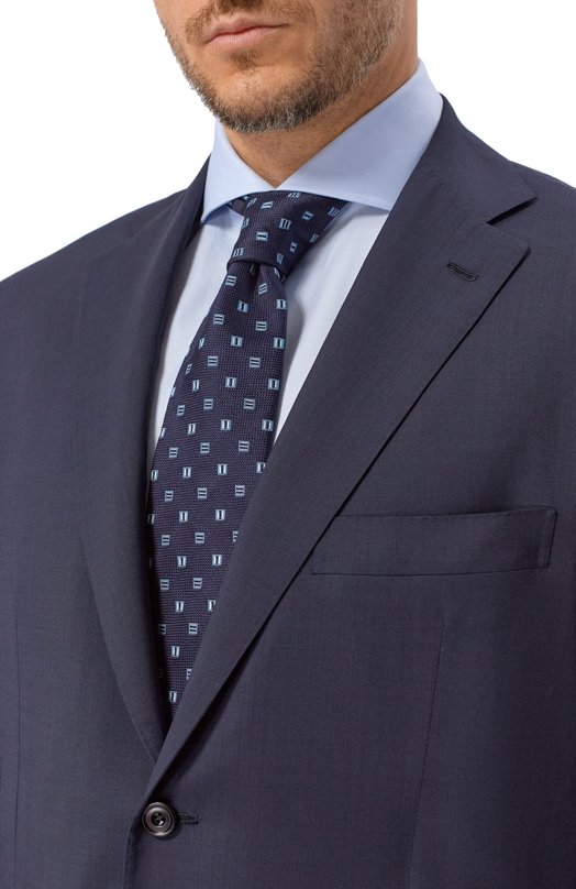 Шелковый галстук Brioni 061D00/PD479 Синий  061D00/PD479 Фото 2