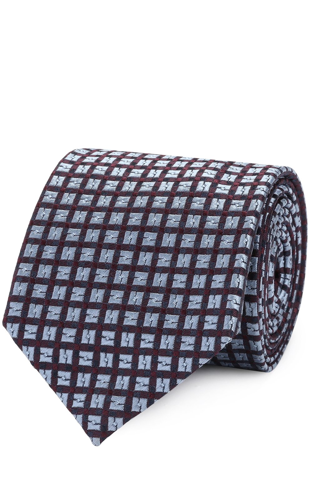 Шелковый галстук с узором ZEGNA синего цвета по цене 29500 руб., арт. Z9F121PC, фото 1 Шелковый галстук с узором ZEGNA, арт. Z9F121PC, фото 1