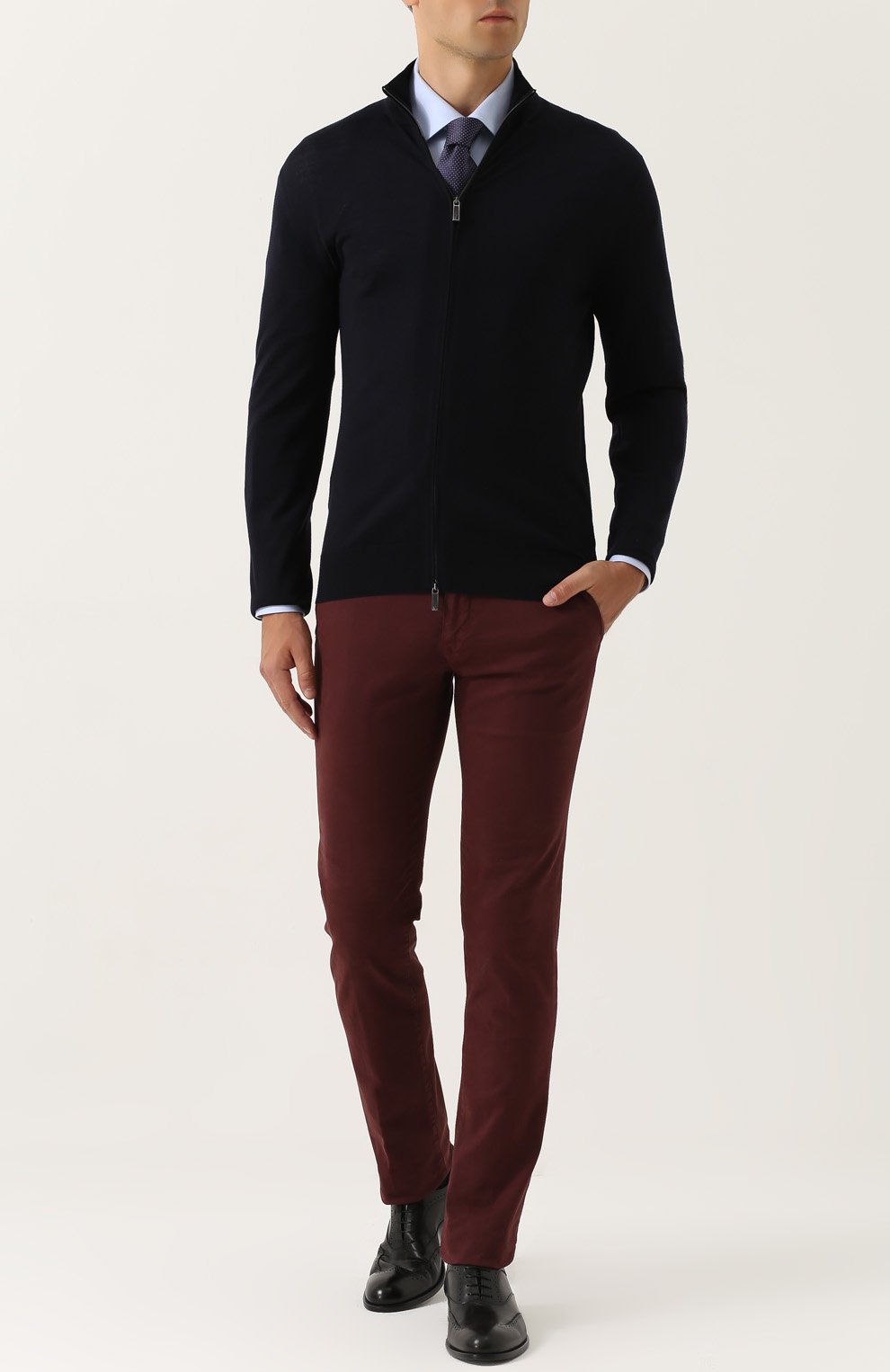 Шерстяной кардиган на молнии ZEGNA, арт. UNM00/157, фото 2