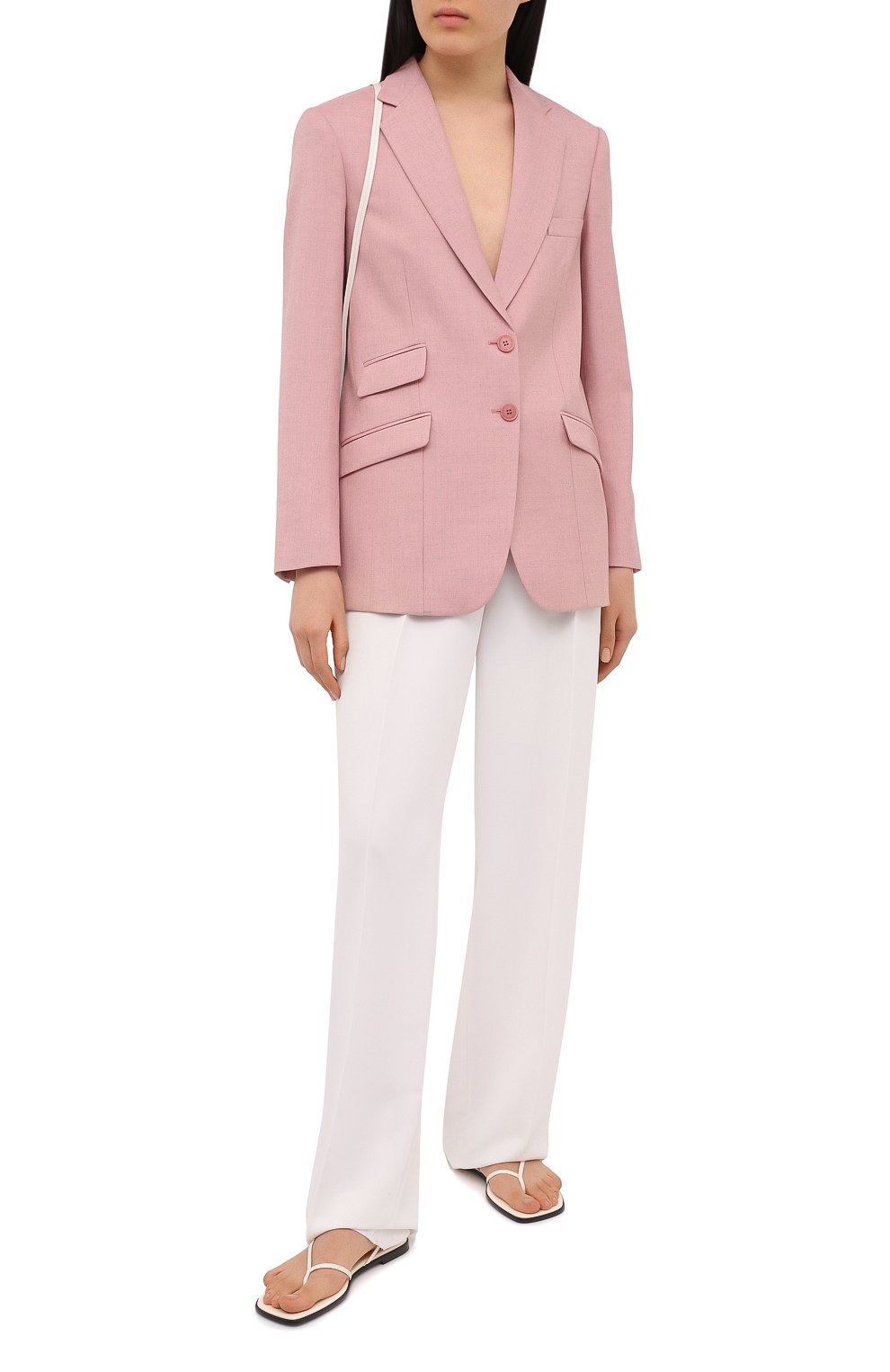 Жакет из вискозы и льна STELLA MCCARTNEY розового цвета по цене 134000 руб., арт. 603171/SMB61, фото 2 Жакет из вискозы и льна STELLA MCCARTNEY, арт. 603171/SMB61, фото 2
