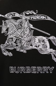 Мужской хлопковый свитшот BURBERRY черного цвета, арт. 8072777 | Фото 5 (Драгоценные камни: Проставлено; Рукава: Длинные; Материал сплава: Проставлено; Длина (для топов): Стандартные; Мужское Кросс-КТ: свитшот-одежда; Принт: С принтом; Стили: Спорт-шик; Материал внешний: Хлопок)