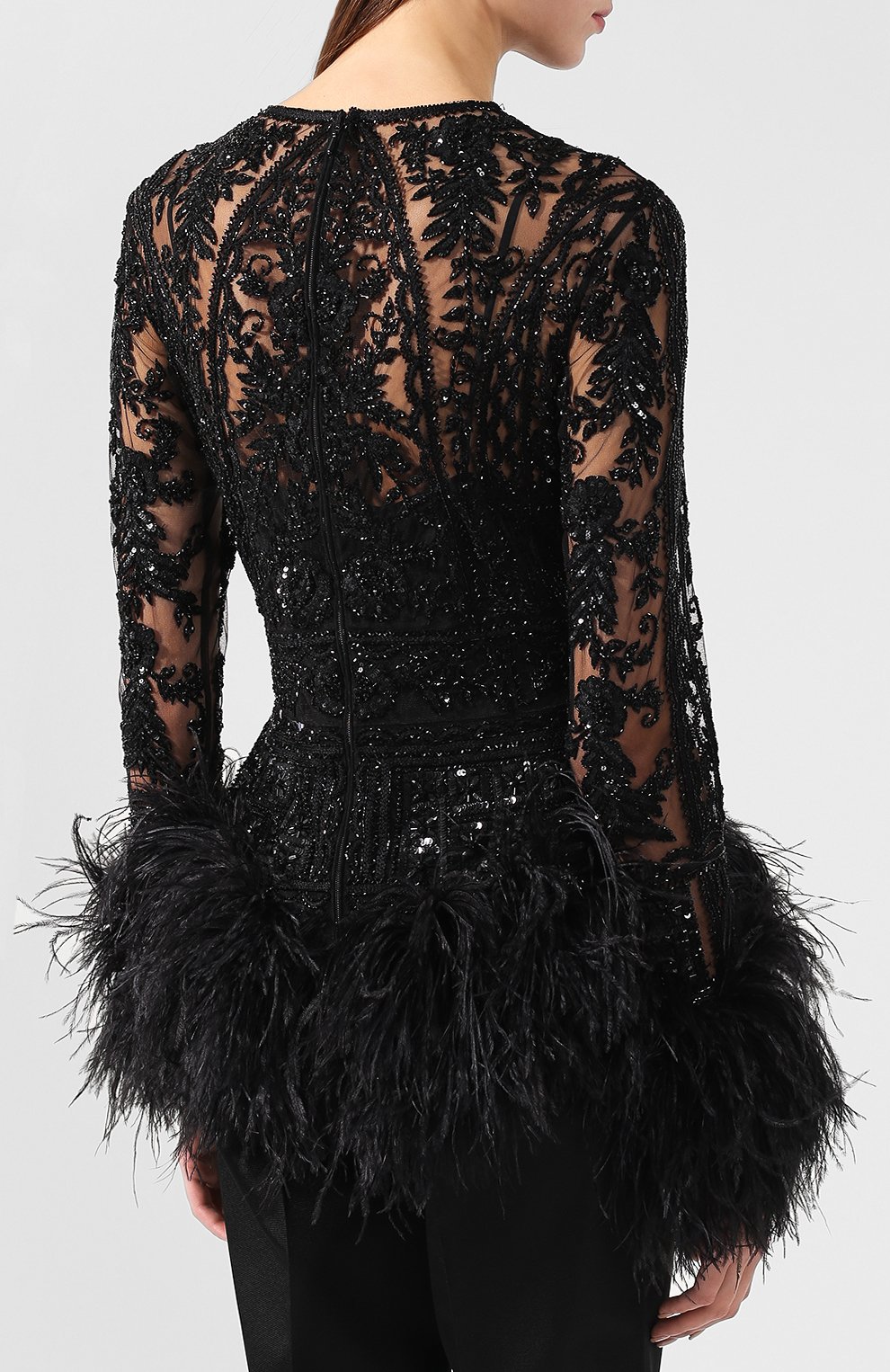 Приталенный топ с декоративной отделкой ZUHAIR MURAD, арт. TPF19012/PETU001, фото 4