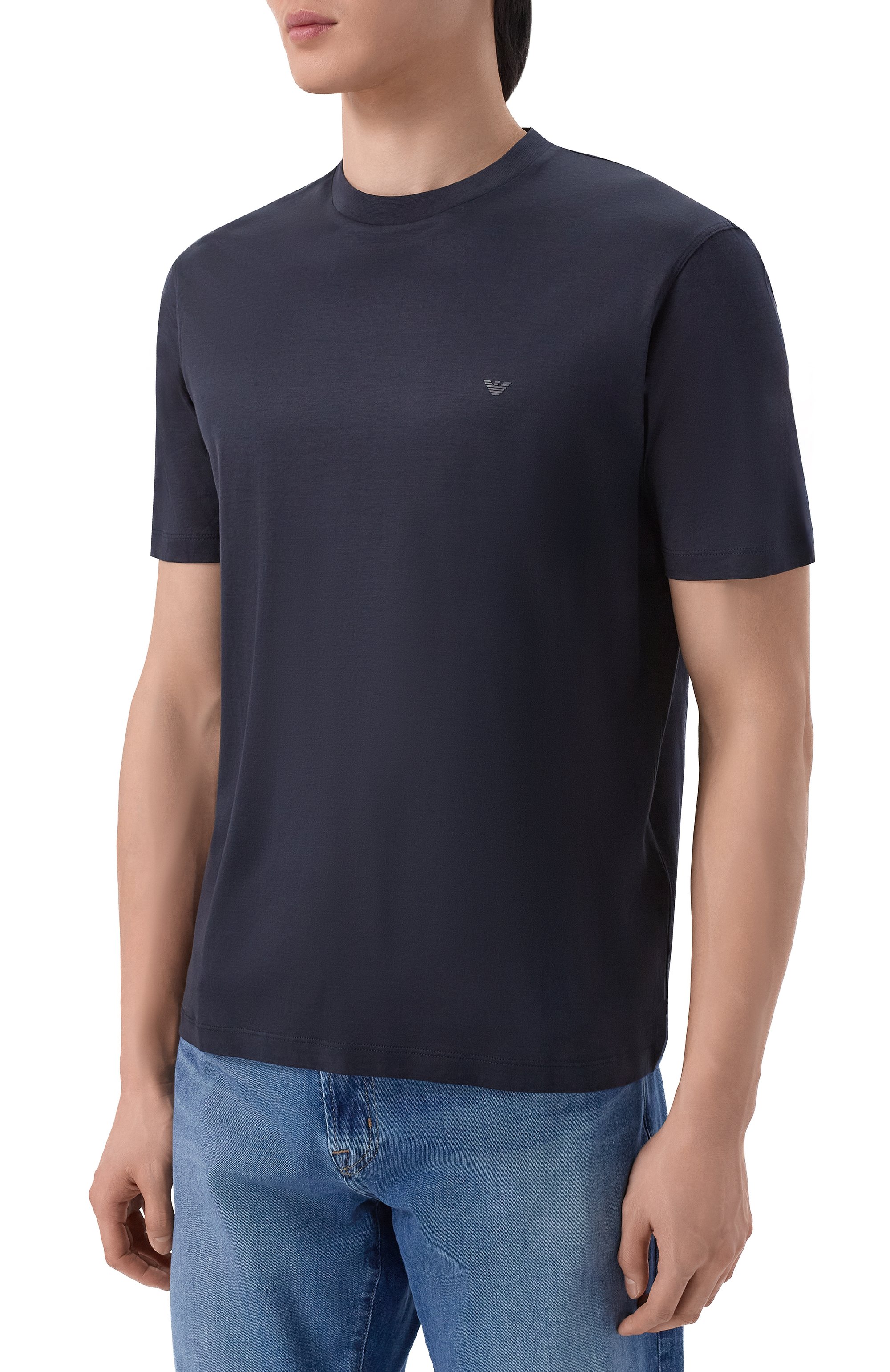 Футболка из лиоцелла и хлопка EMPORIO ARMANI, арт. EM005491/AF24839, фото 3