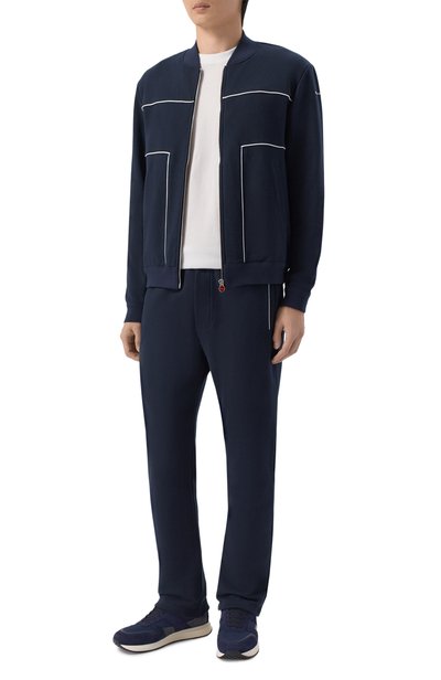 Хлопковые брюки KITON темно-синего цвета по цене 156500 руб., арт. UMKY031, фото 2 Хлопковые брюки KITON, арт. UMKY031, фото 2