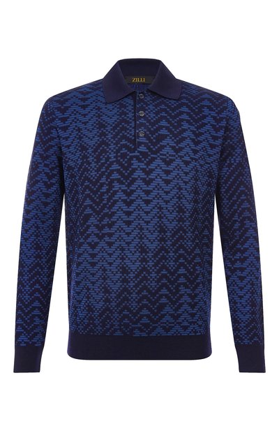 Мужское поло из шерсти и шелка ZILLI, арт. KBP001M0230VRAWA0