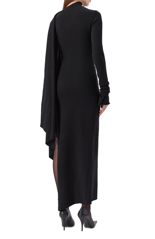 Шерстяное платье Ann Demeulemeester B0013182/KN073 Чёрный  B0013182/KN073 Фото 3