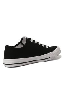 Детские текстильные кеды KARL LAGERFELD KIDS черного цвета, арт. Z30010 | Фото 3 (Нос: Не проставлено; Материал внешний: Текстиль; Материал сплава: Проставлено; Мальчики Кросс-КТ: Обувь-низкие)