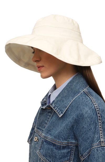 Хлопковая панама JIL SANDER белого цвета по цене 41850 руб., арт. J40TC0104/J45136, фото 2 Хлопковая панама JIL SANDER, арт. J40TC0104/J45136, фото 2