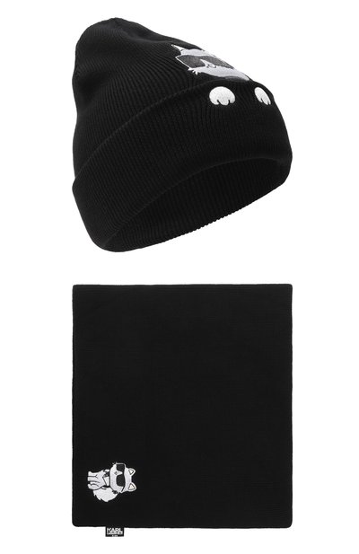 Комплект из шапки и шарфа-снуда KARL LAGERFELD KIDS, арт. Z30326