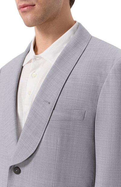 Шерстяной пиджак 12 STOREEZ серого цвета по цене 39000 руб., арт. 136032, фото 5 Шерстяной пиджак 12 STOREEZ, арт. 136032, фото 5