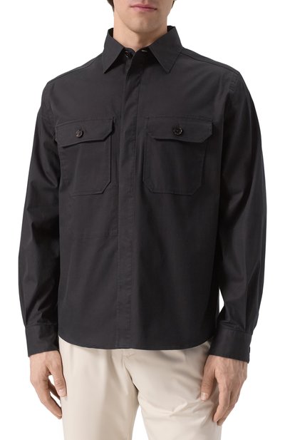 Хлопковая рубашка ZEGNA, арт. S0T8B/UFV16A9, фото 3