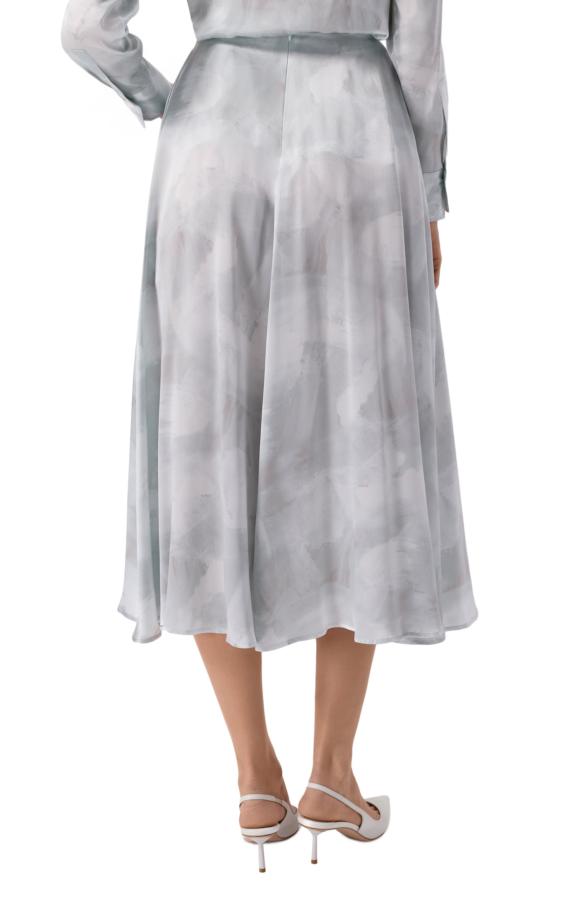 Атласная юбка KITON, арт. D58208K0926E02, фото 4