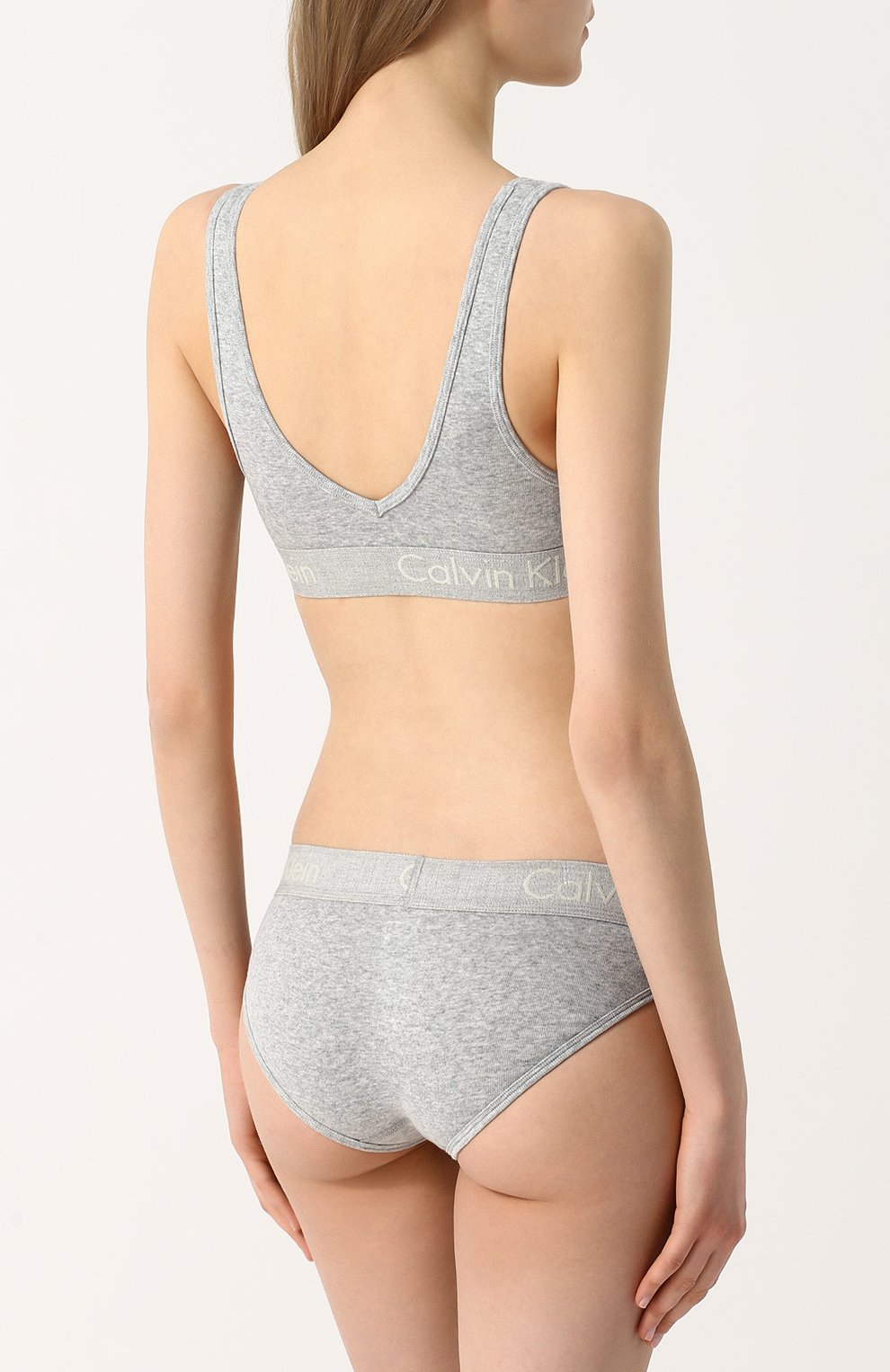 Хлопковые трусы-слипы CALVIN KLEIN серого цвета по цене 2270 руб., арт. QF4510E, фото 3 Хлопковые трусы-слипы CALVIN KLEIN, арт. QF4510E, фото 3