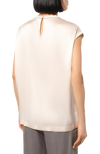 Атласный топ BRUNELLO CUCINELLI, арт. MPC59EH500, фото 4