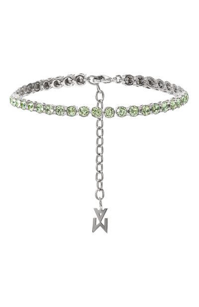 Женская анклет tennis AMINA MUADDI, арт. TENNIS ANKLET/CRYSTALS SILVER BASE/SWA