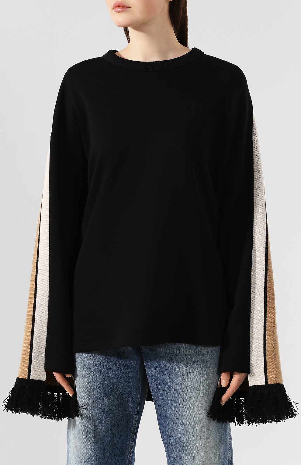 Хлопковый свитер BURBERRY, арт. 8024460, фото 3