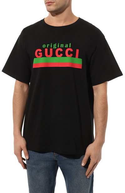 Хлопковая футболка GUCCI, арт. 616036 XJCOQ, фото 3