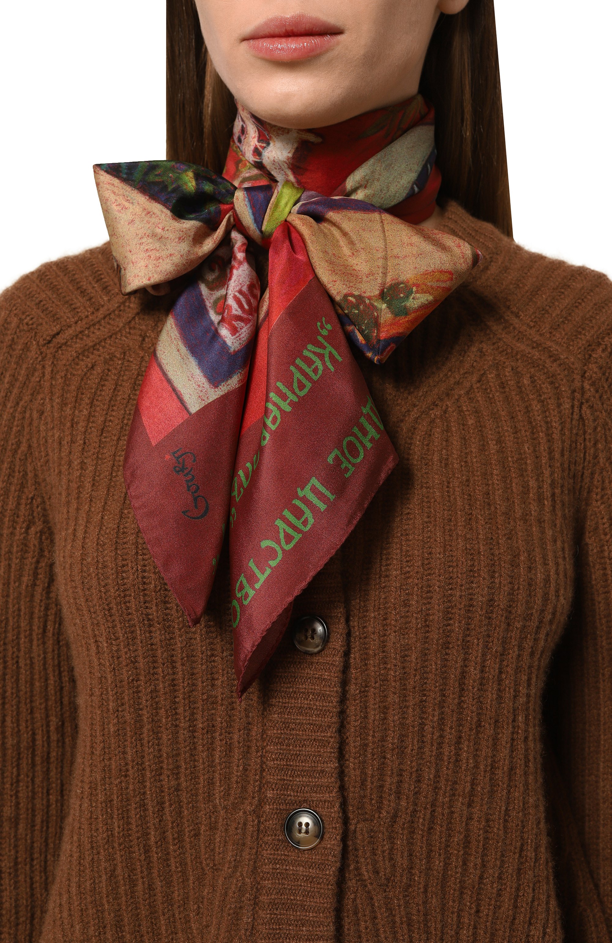 Шелковый платок русские сезоны GOURJI, арт. 91152537/51108, фото 2