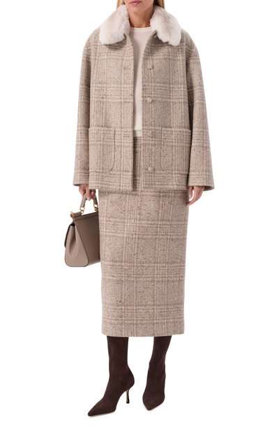 Женская кашемировая юбка MVST, арт. M25.1PW.S001/F199 CASH TWEED