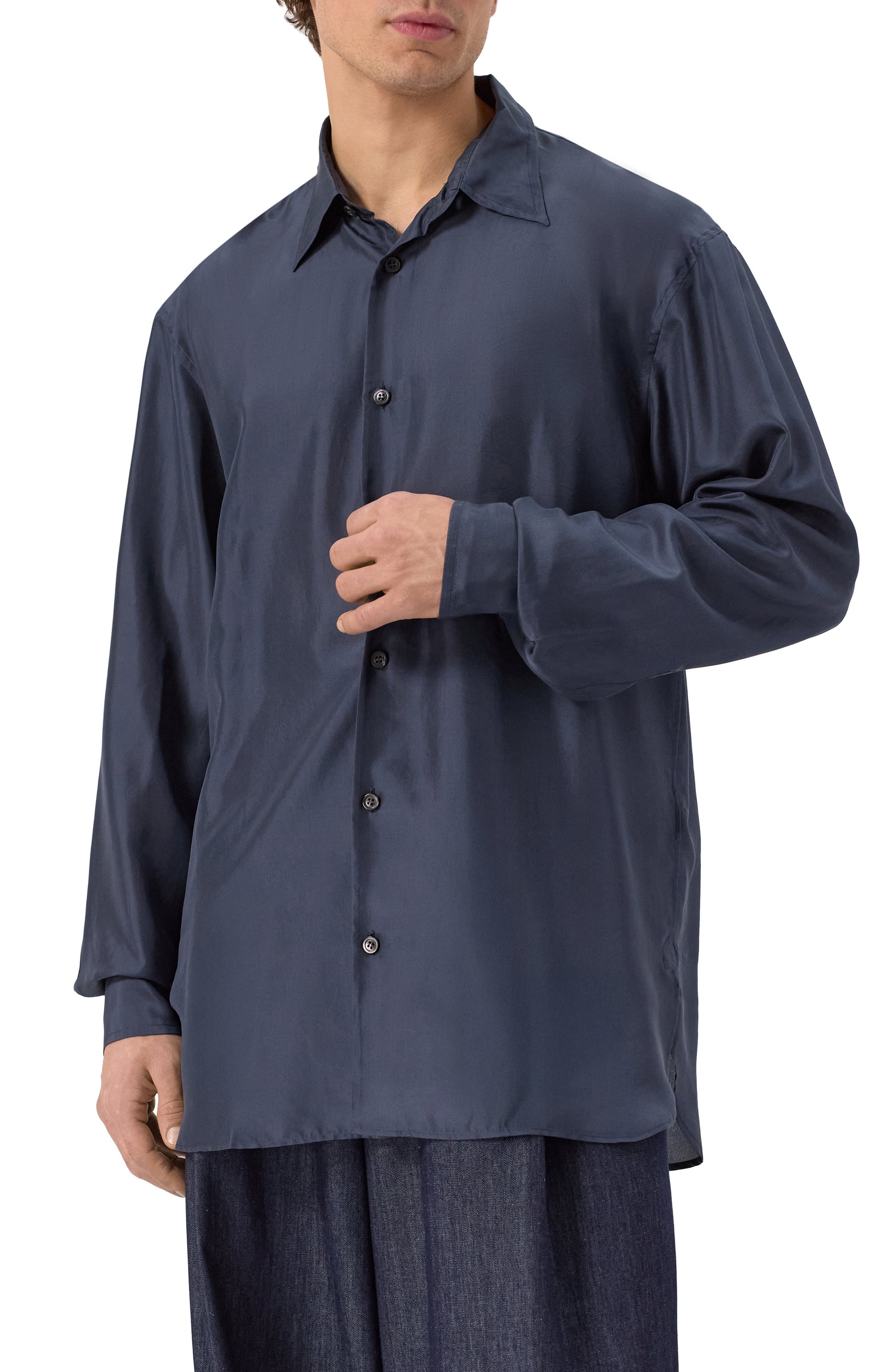 Шелковая рубашка DRIES VAN NOTEN, арт. 251-020732-1198, фото 3