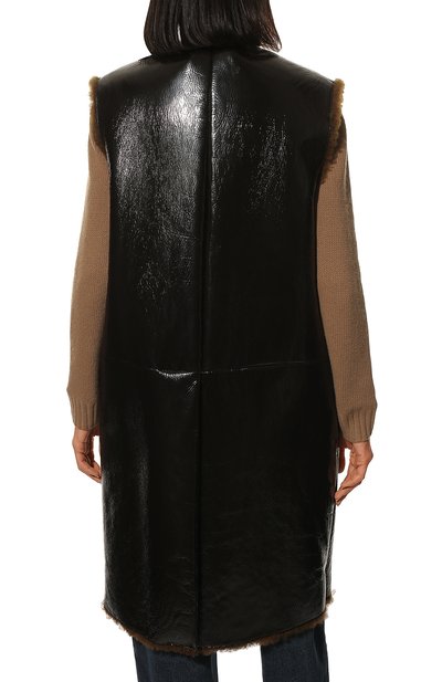 Дубленка без рукавов из овчины PRADA, арт. 59410M-32O-F0AT3, фото 4