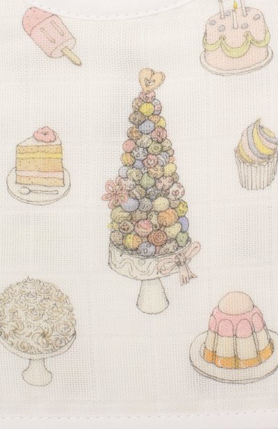 Хлопковый нагрудник ATELIER CHOUX, арт. SMALL BIB-SWEETIE PIE-G0LD SNAPS, фото 3